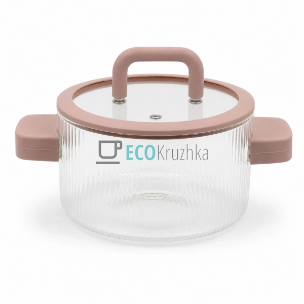 Жаростійка скляна каструля з кришкою 1,8 л (5220)