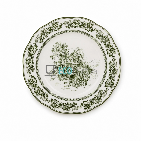 Порцелянова тарілка Heritage Toile Collection Green 22×2 ...