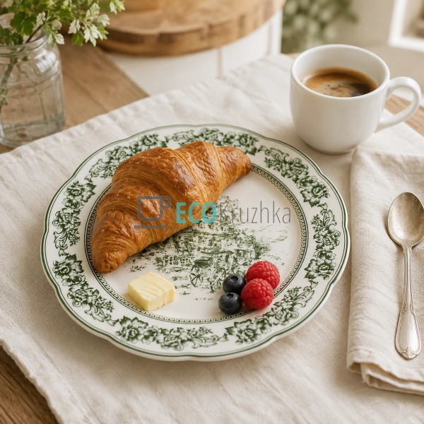 Порцелянова тарілка Heritage Toile Collection Green 22×2 ...