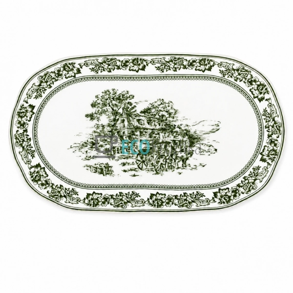 Порцелянове блюдо Heritage Toile Collection Green 35,5×2 ...