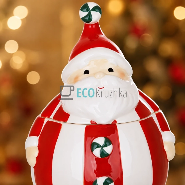 Керамічна банка для солодощів Candy Collection «Санта» н ...