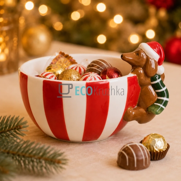 Керамічна піала Candy Collection Весела такса 17,7×15,7× ...