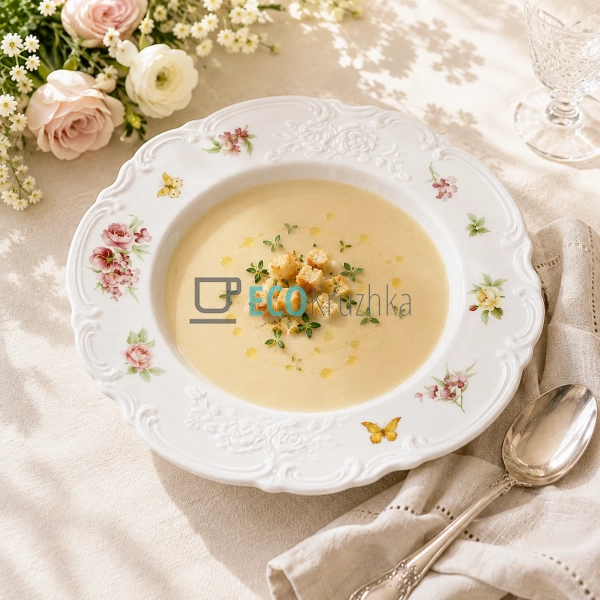 Супова порцелянова тарілка Chateau Roses Collection 22.5 ...