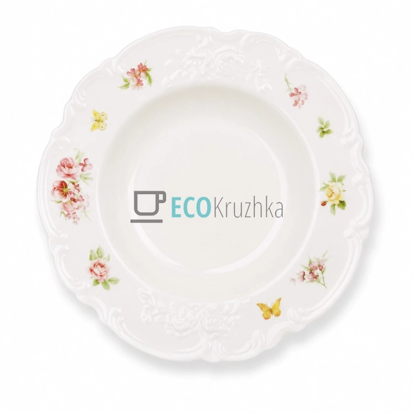 Супова порцелянова тарілка Chateau Roses Collection 22.5 ...