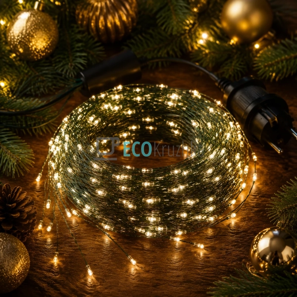 Гірлянда-пучок LED 360 міні-лампочок, 18 ниток по 2 м, т ...