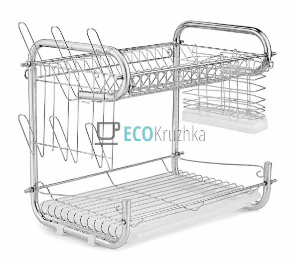 Сушка для посуду  двоярусна Edenberg Хром EB-2108