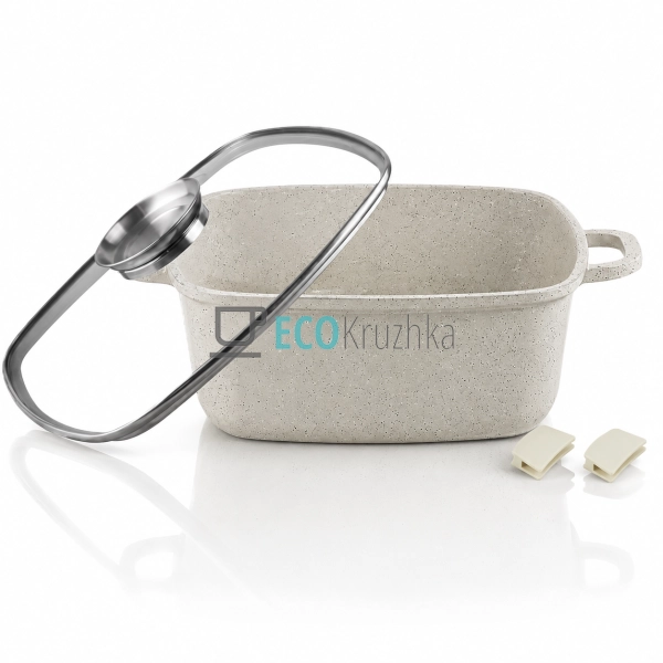 Каструля Edenberg EB-3959 5.5 л квадратна з кришкою та м ...
