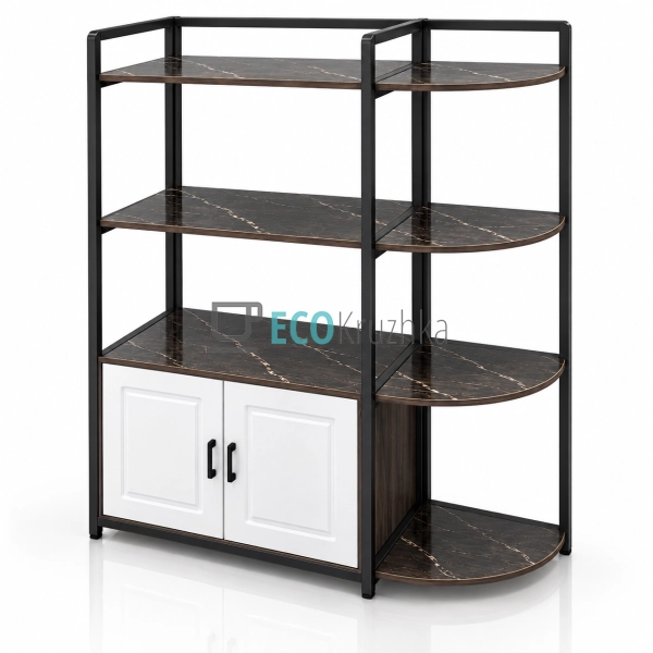 Великий дерев’яний кухонний стелаж 120×40 см чорний (JU- ...