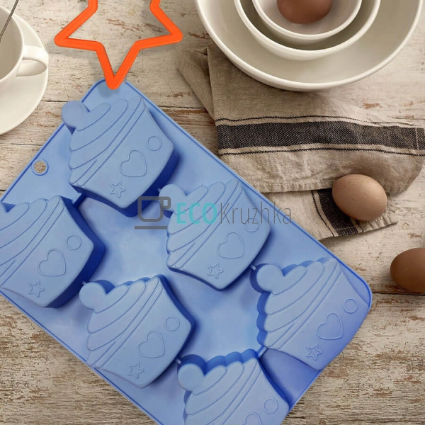 Форма для випічки 6 кексів Силіконова Кекс Maestro MR-15 ...