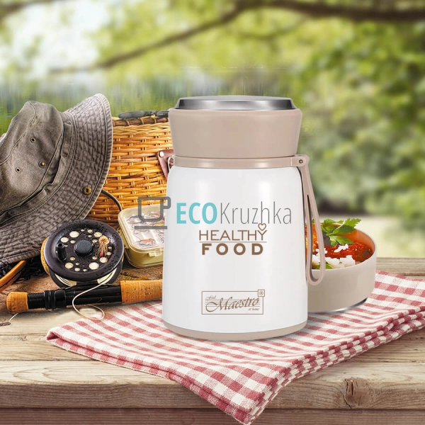 Термос Maestro харчової обідній для супу 530мл з нержаві ... Термос Maestro харчової обідній для супу 530мл з нержаві ...