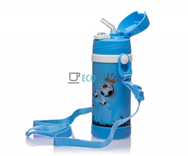 Дитячий термос-поїлка з трубочкою А-Плюс 320 мл Блакитни ...