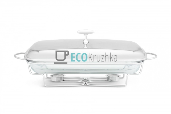 Марміт скляний 3л зі нержавіючою кришкою та металевою пі ...