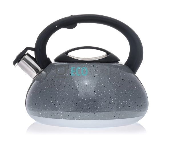 Чайник 3 л з нержавіючої сталі зі свистком і нейлонової ручкою для індукції і газу Сірий Maestro MR-1316-с