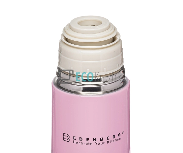 Термокружка з чашкой Edenberg 350 мл Рожевий EK13789 Термокружка з чашкой Edenberg 350 мл Рожевий EK13789