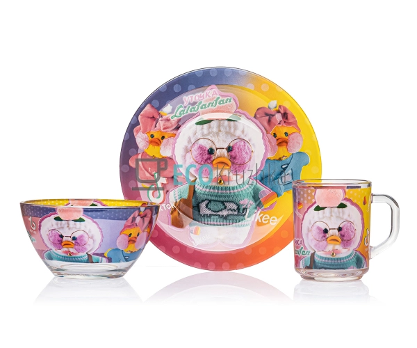 Набір скляного посуду для дітей Качечка Metr + Original  ...