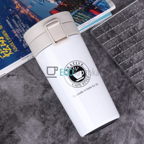 Термокружка з ситечком Creative 350 мл Білий EK8262 Термокружка з ситечком Creative 350 мл Білий EK8262