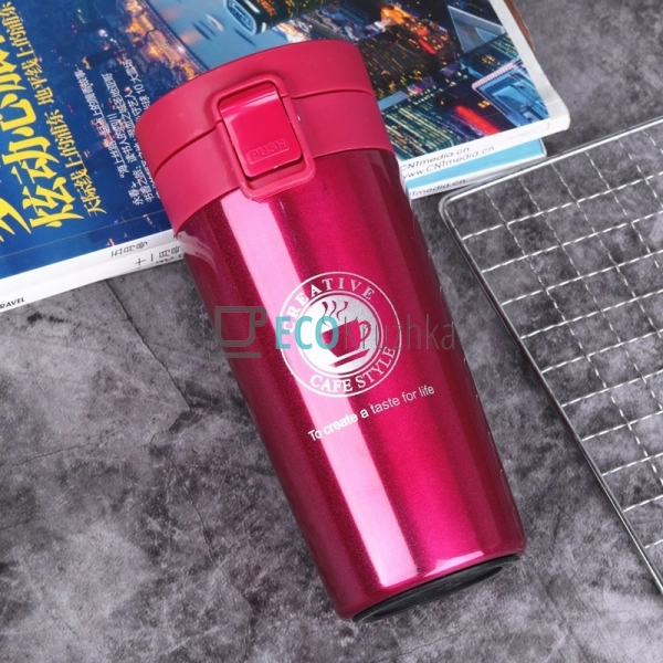 Термокружка з ситечком Creative 350 мл Рожевий EK8376 Термокружка з ситечком Creative 350 мл Рожевий EK8376