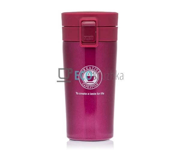 Термокружка з ситечком Creative 350 мл Рожевий EK8376 Термокружка з ситечком Creative 350 мл Рожевий EK8376